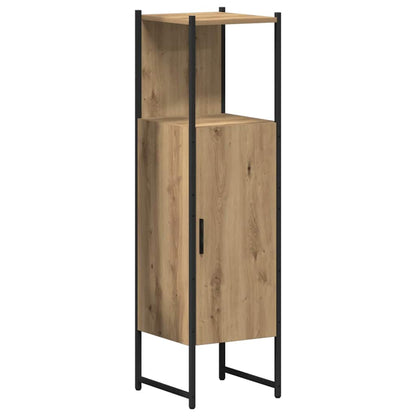 vidaXL Badezimmermöbel-Set mit Regal mit Tür 4 pcs Braun Holzwerkstoff