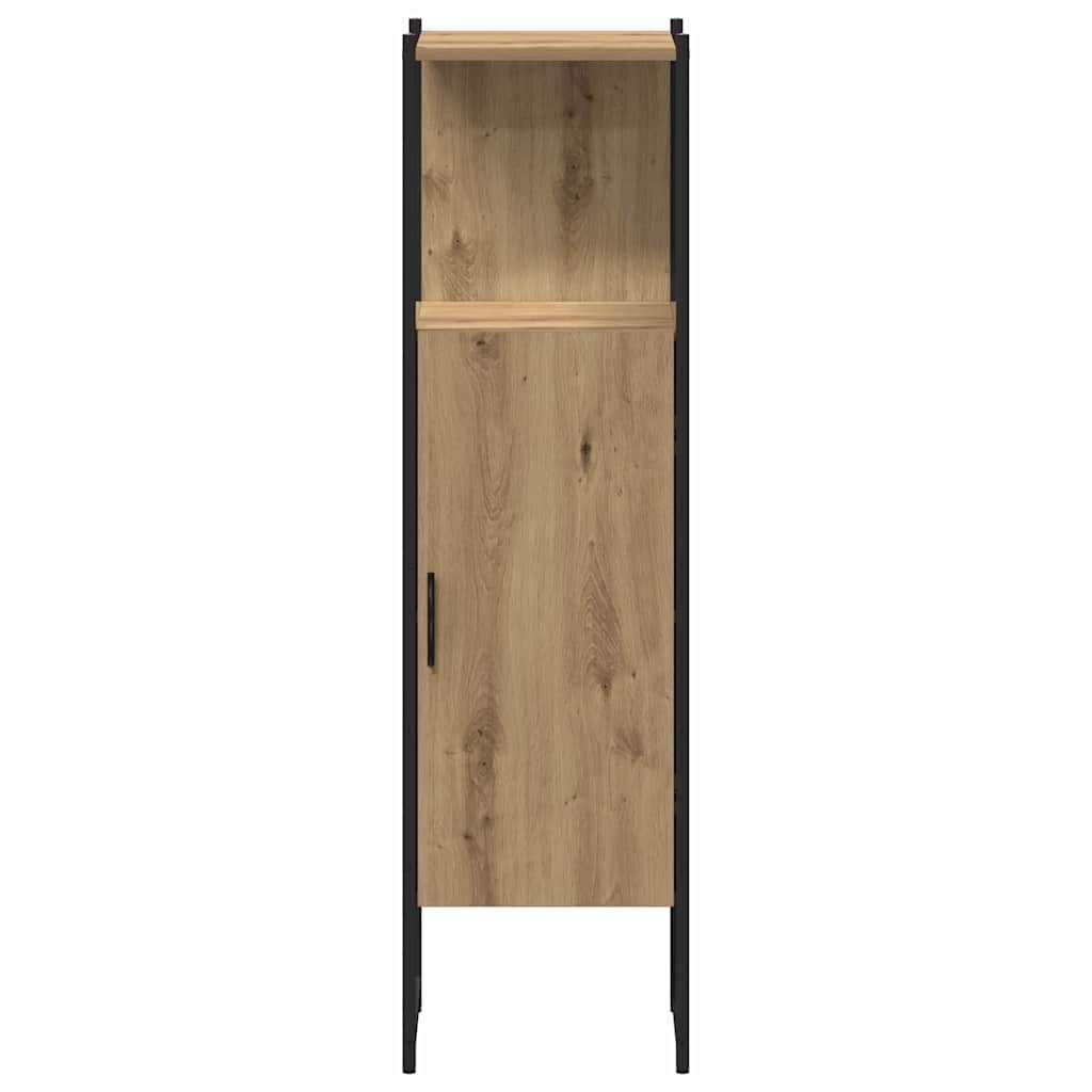 vidaXL Badezimmermöbel-Set mit Regal mit Tür 4 pcs Braun Holzwerkstoff