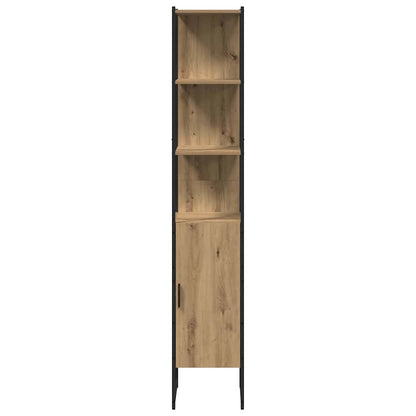 vidaXL Badezimmermöbel-Set mit Regal mit Tür 4 pcs Braun Holzwerkstoff