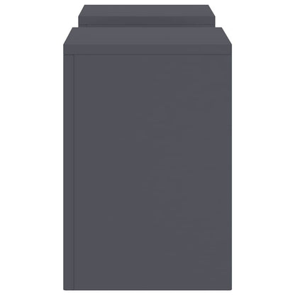 Pflanzenständer 2 pcs Anthrazit 24 x 24 x 35 cm Stahl