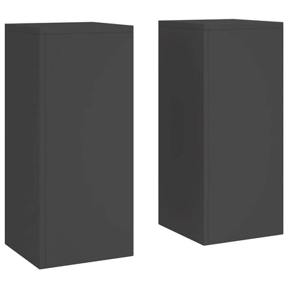 Pflanzenständer 2 pcs Schwarz 24 x 24 x 55 cm Stahl