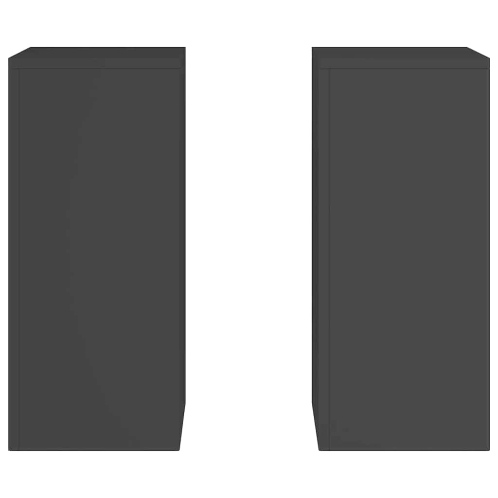 Pflanzenständer 2 pcs Schwarz 24 x 24 x 55 cm Stahl