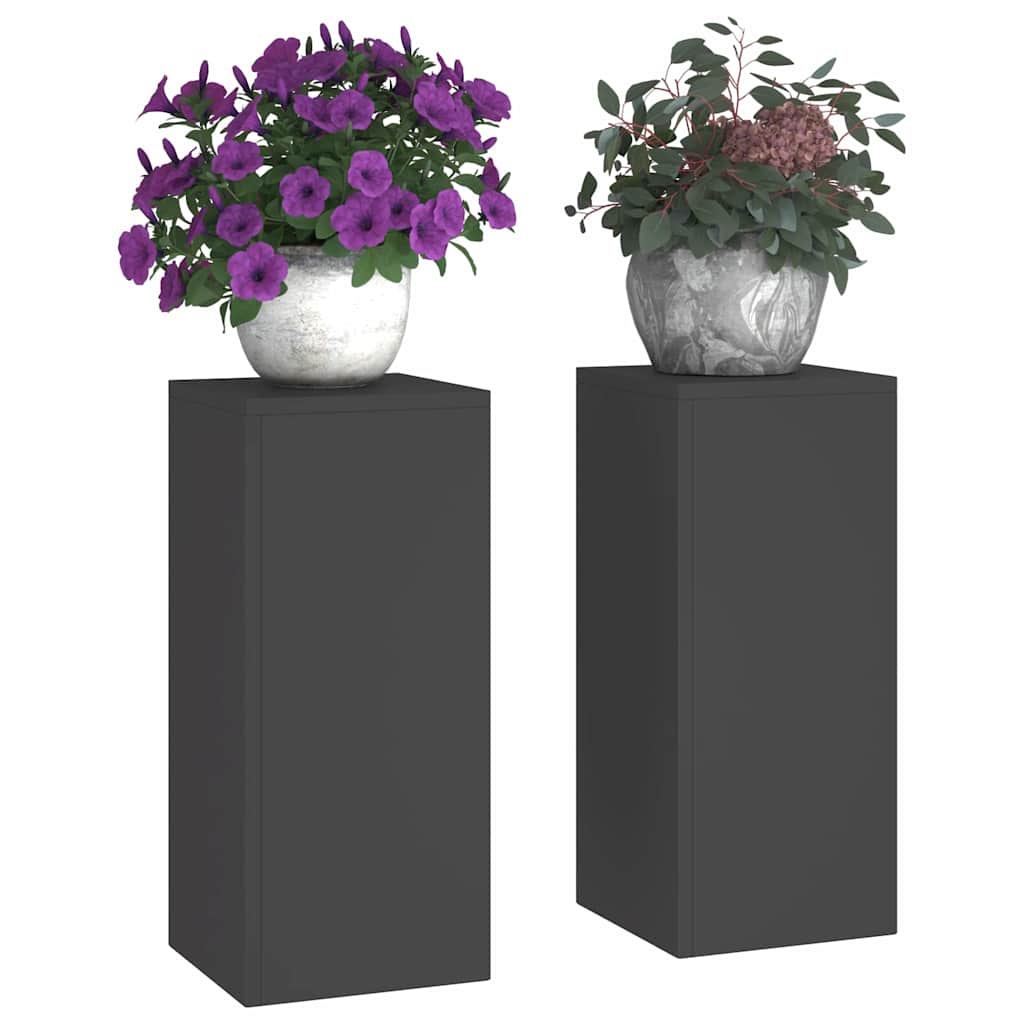 Pflanzenständer 2 pcs Schwarz 24 x 24 x 55 cm Stahl