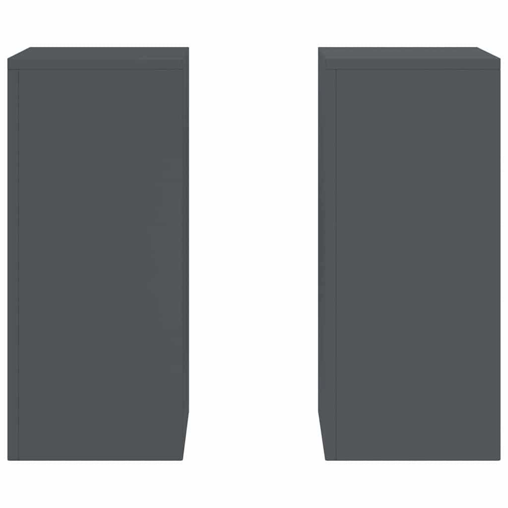 Pflanzenständer 2 pcs Anthrazit 24 x 24 x 55 cm Stahl