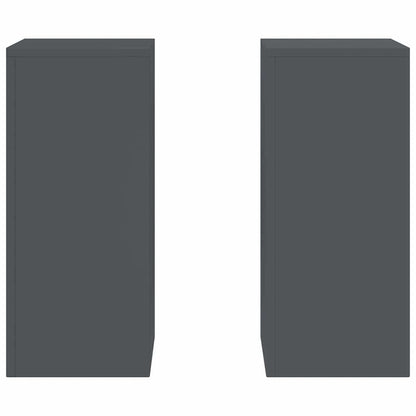 Pflanzenständer 2 pcs Anthrazit 24 x 24 x 55 cm Stahl