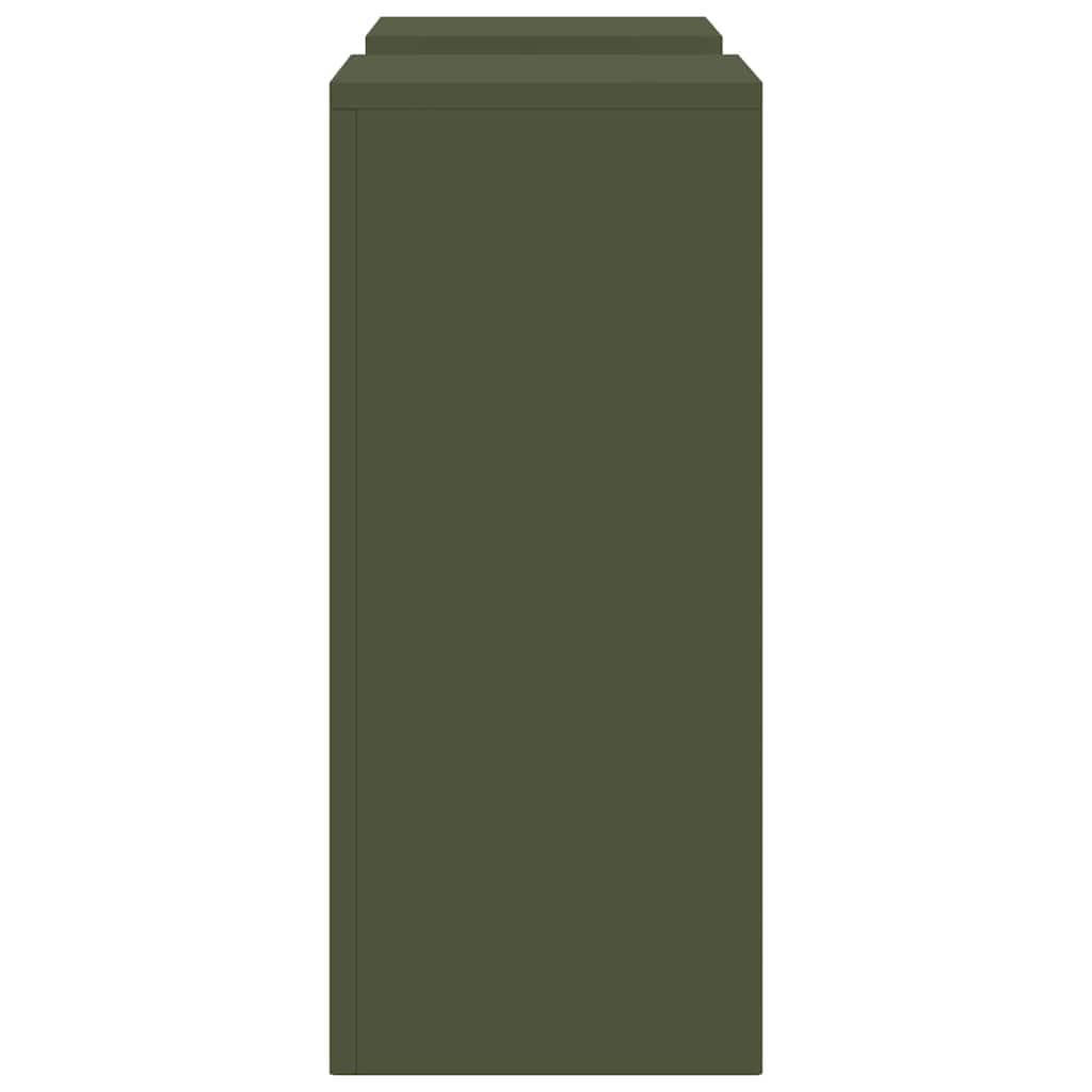 Pflanzenständer 2 pcs Olivgrün 24 x 24 x 55 cm Stahl