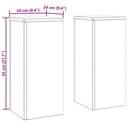 Pflanzenständer 2 pcs Olivgrün 24 x 24 x 55 cm Stahl