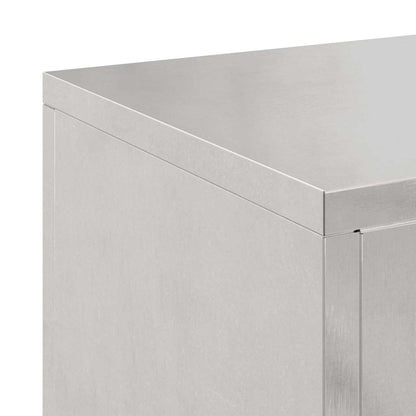 vidaXL Pflanzenständer 2 pcs Silber 24 x 24 x 75 cm Edelstahl