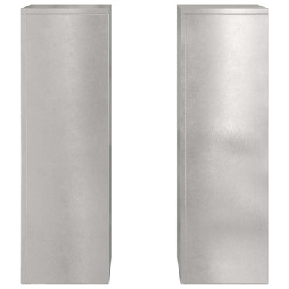 vidaXL Pflanzenständer 2 pcs Silber 24 x 24 x 75 cm Edelstahl