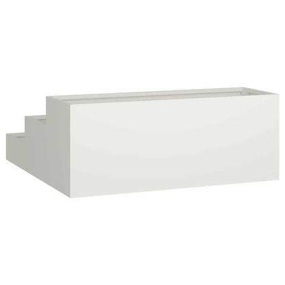 vidaXL Garten-Pflanzgefäß Weiß 90 x 90 x 35 cm Kaltgewalzter Stahl