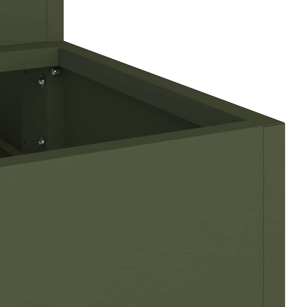 vidaXL Garten-Pflanzgefäß Olive Grün 90 x 90 x 35 cm