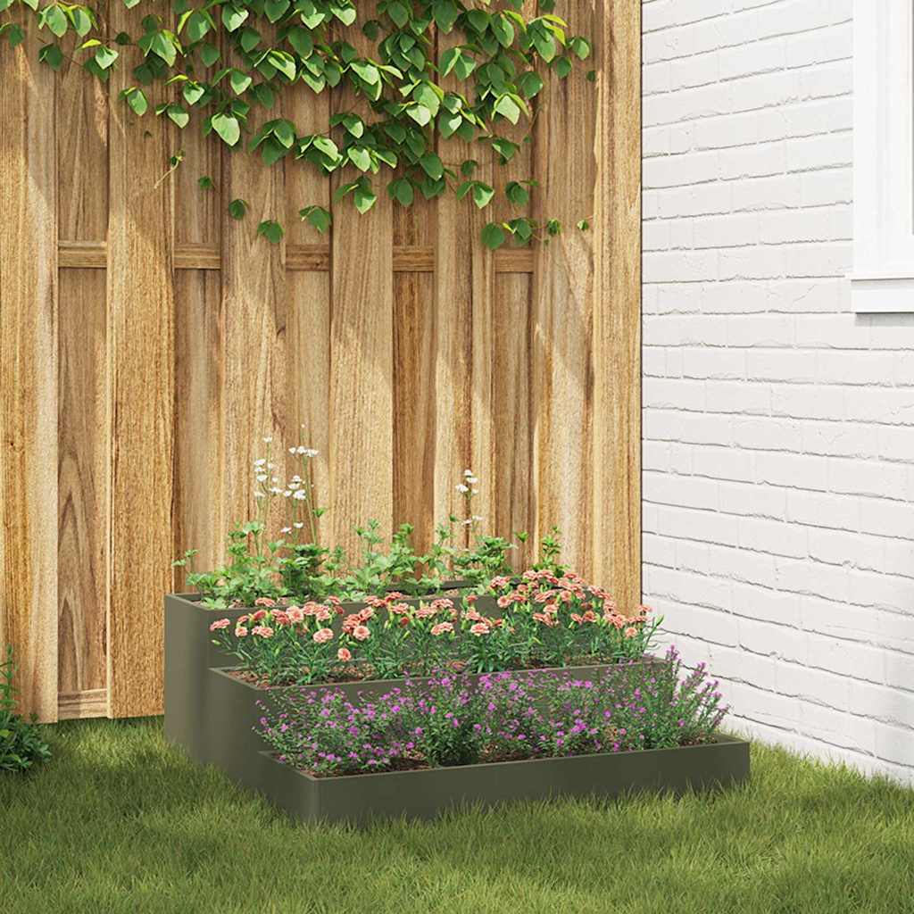 vidaXL Garten-Pflanzgefäß Olive Grün 90 x 90 x 35 cm
