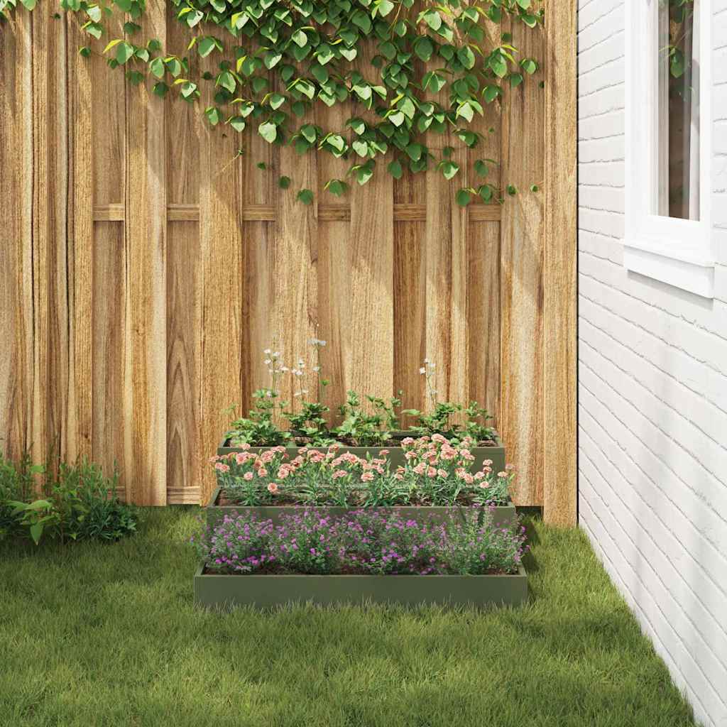 vidaXL Garten-Pflanzgefäß Olive Grün 90 x 90 x 35 cm