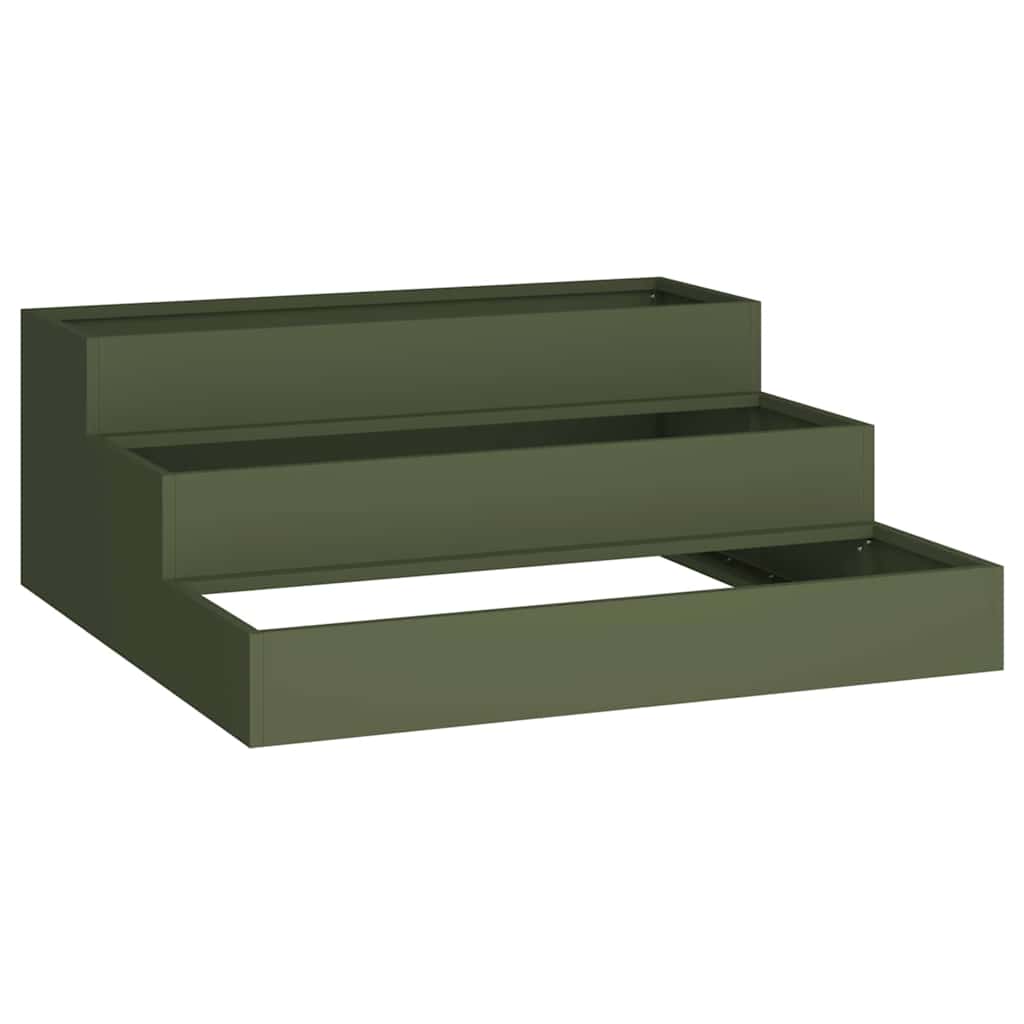 vidaXL Garten-Pflanzgefäß Olive Grün 90 x 90 x 35 cm