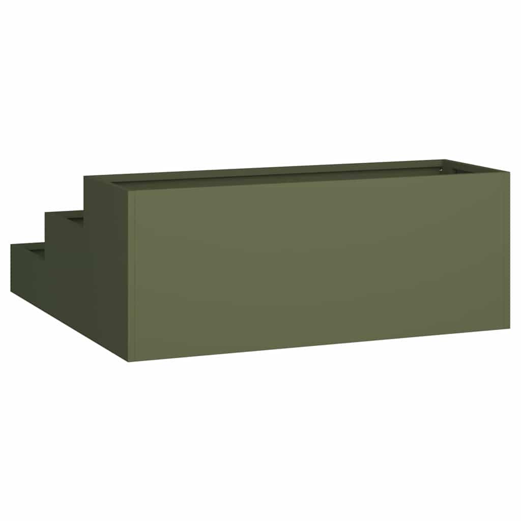 vidaXL Garten-Pflanzgefäß Olive Grün 90 x 90 x 35 cm