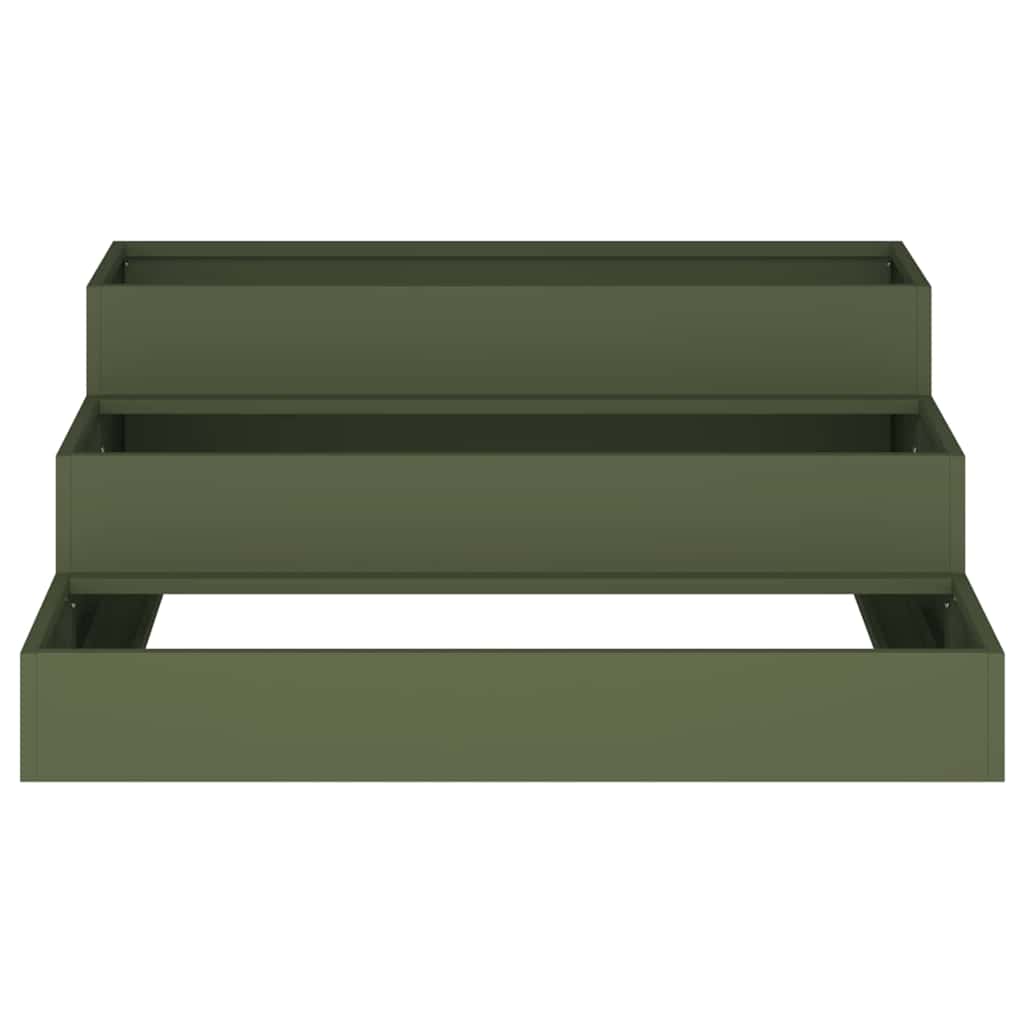vidaXL Garten-Pflanzgefäß Olive Grün 90 x 90 x 35 cm