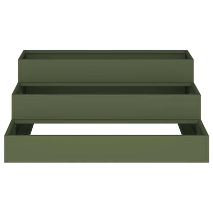 vidaXL Garten-Pflanzgefäß Olive Grün 90 x 90 x 35 cm