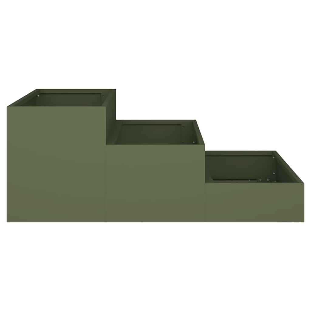 vidaXL Garten-Pflanzgefäß Olive Grün 90 x 90 x 35 cm