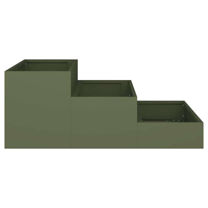 vidaXL Garten-Pflanzgefäß Olive Grün 90 x 90 x 35 cm