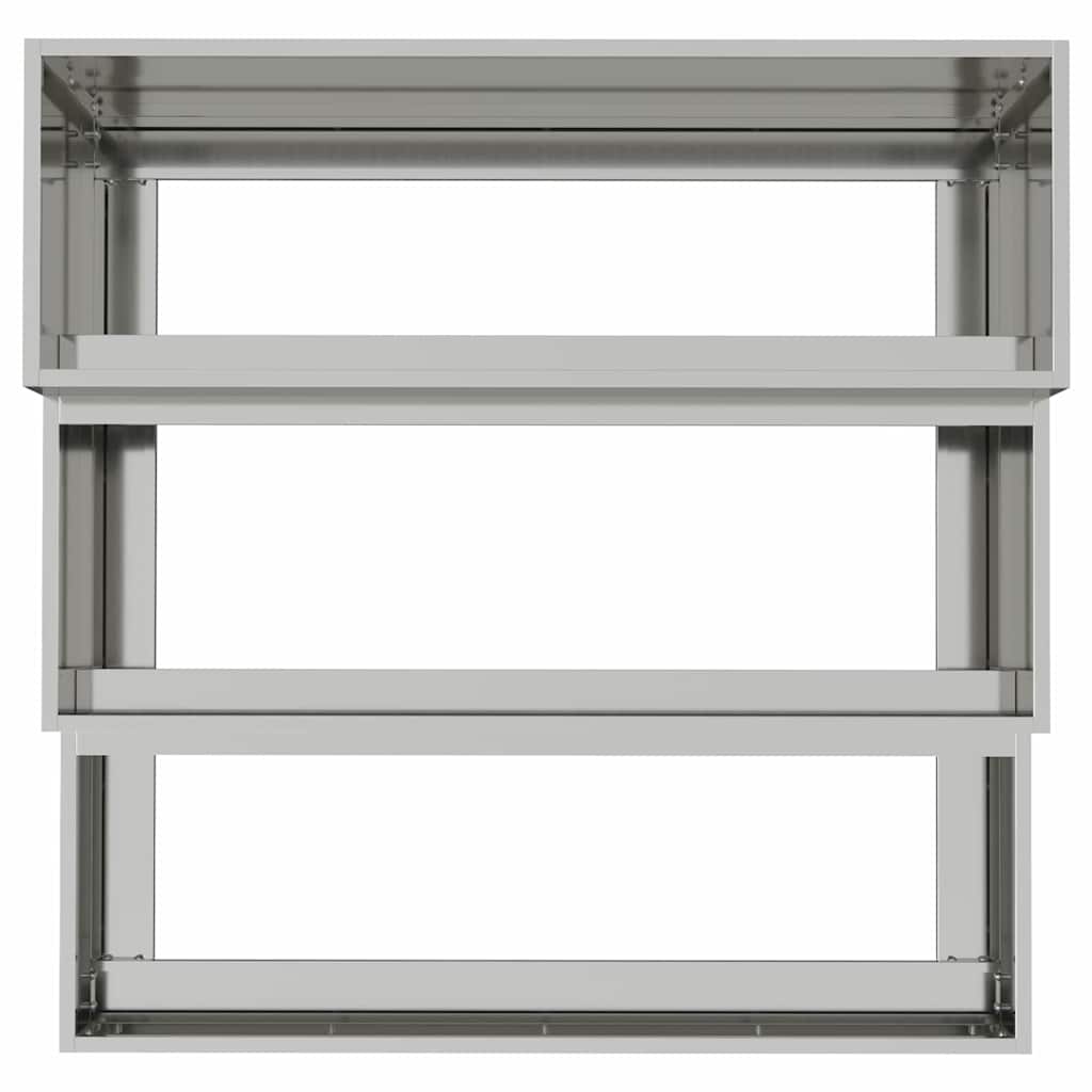 vidaXL Garten-Pflanzgefäß Silber 90 x 90 x 35 cm Verzinkter Stahl