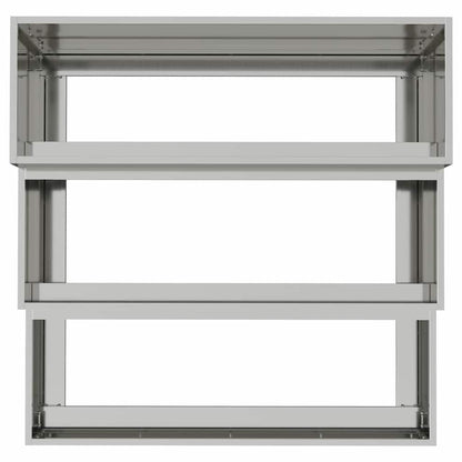 vidaXL Garten-Pflanzgefäß Silber 90 x 90 x 35 cm Verzinkter Stahl