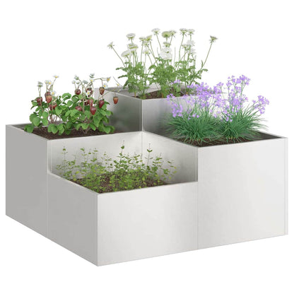 Gartenblumentopf Silber 80 x 80 x 48 cm Edelstahl