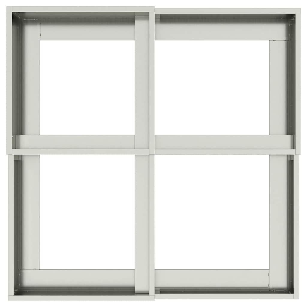 vidaXL Gartenblumentopf Silber 80 x 80 x 48 cm Verzinkter Stahl