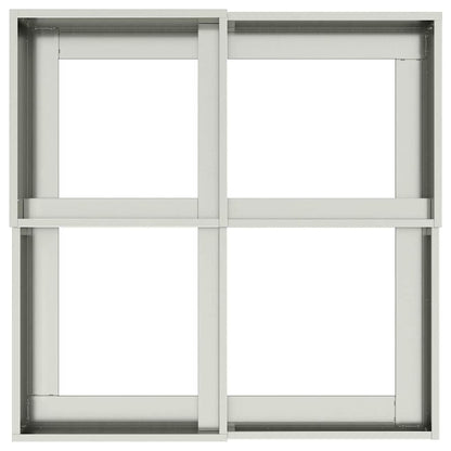 vidaXL Gartenblumentopf Silber 80 x 80 x 48 cm Verzinkter Stahl
