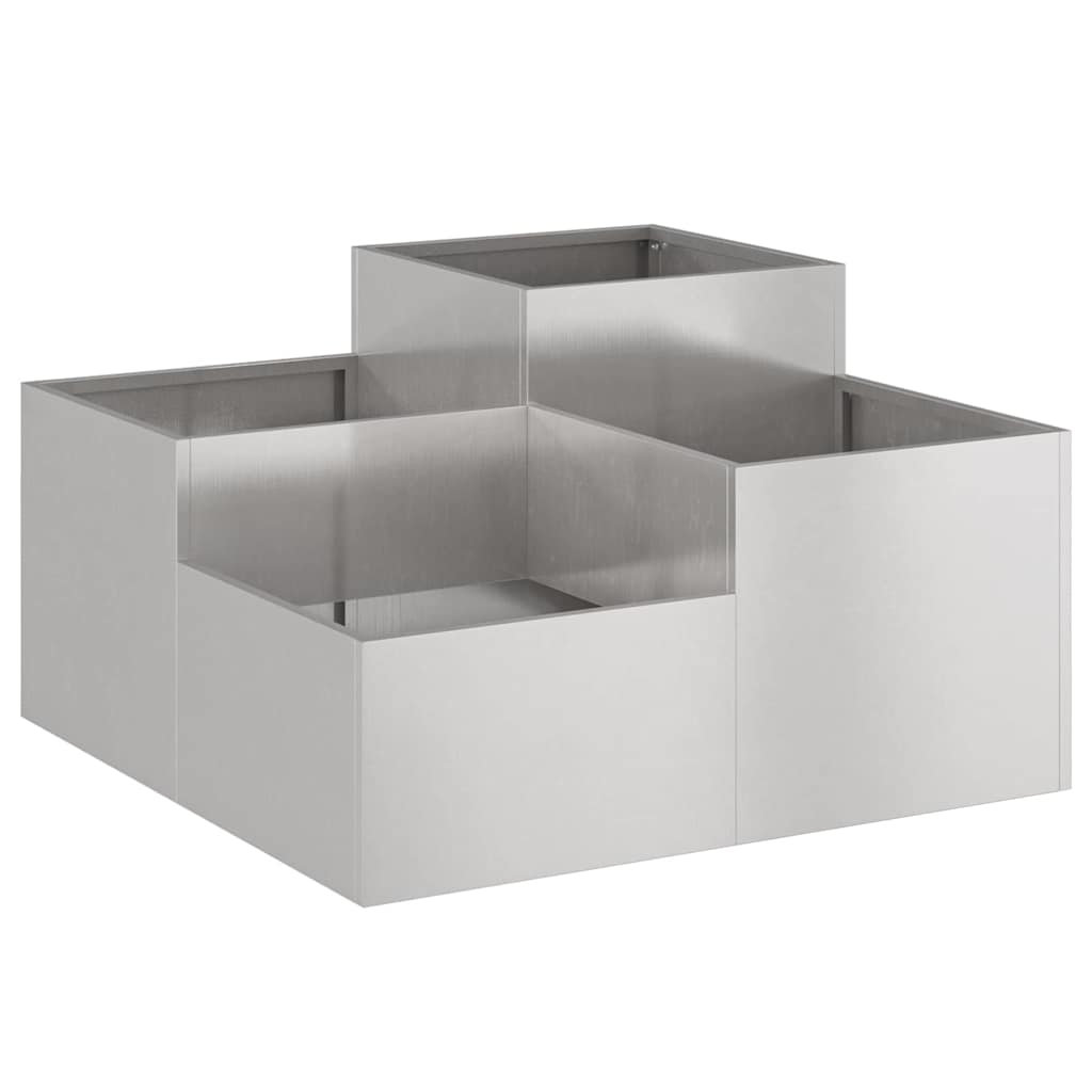 vidaXL Gartenblumentopf Rostig 80 x 80 x 48 cm Wetterfeststahl