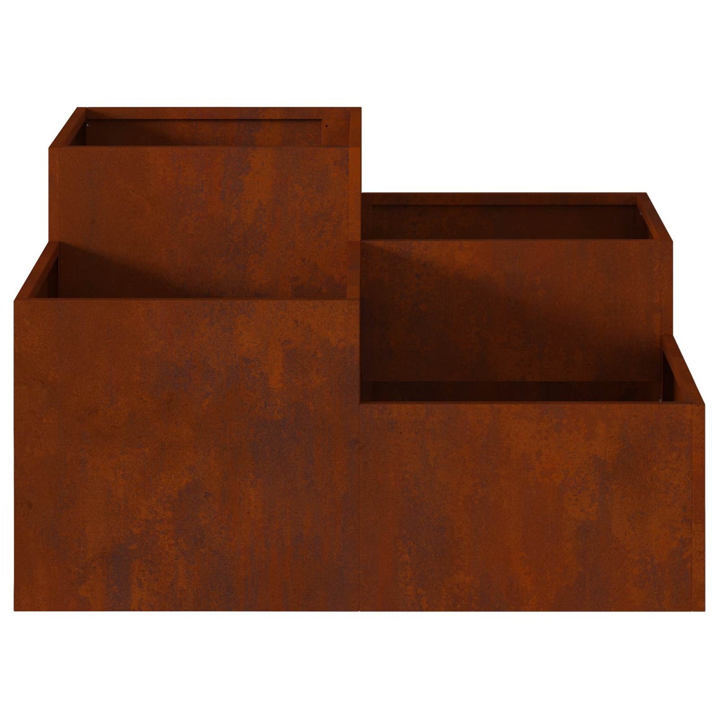 vidaXL Gartenblumentopf Rostig 80 x 80 x 48 cm Wetterfeststahl