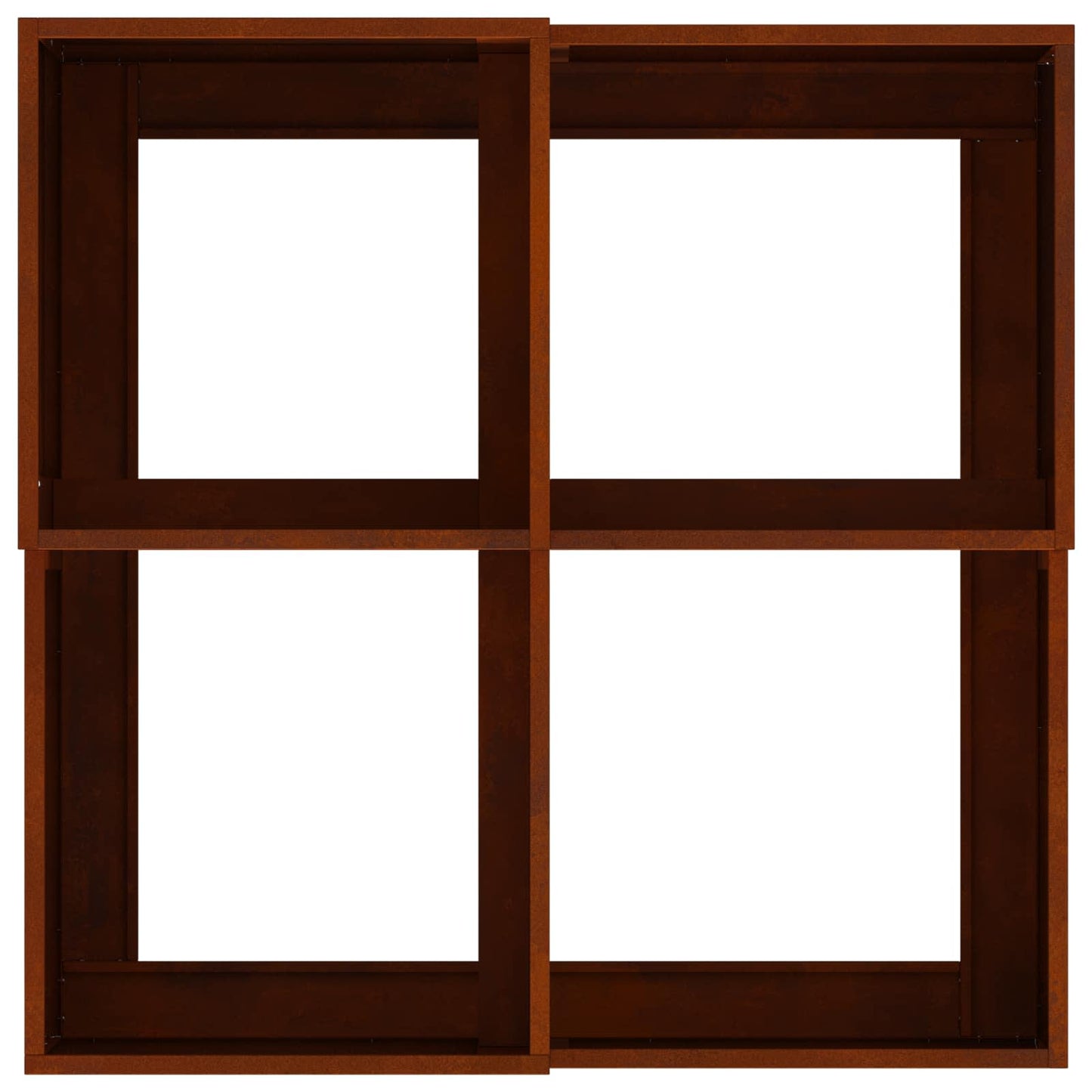 vidaXL Gartenblumentopf Rostig 80 x 80 x 48 cm Wetterfeststahl