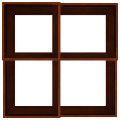 vidaXL Gartenblumentopf Rostig 80 x 80 x 48 cm Wetterfeststahl