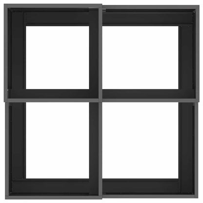 vidaXL Gartenblumentopf Schwarz 100 x 100 x 48 cm Stahl