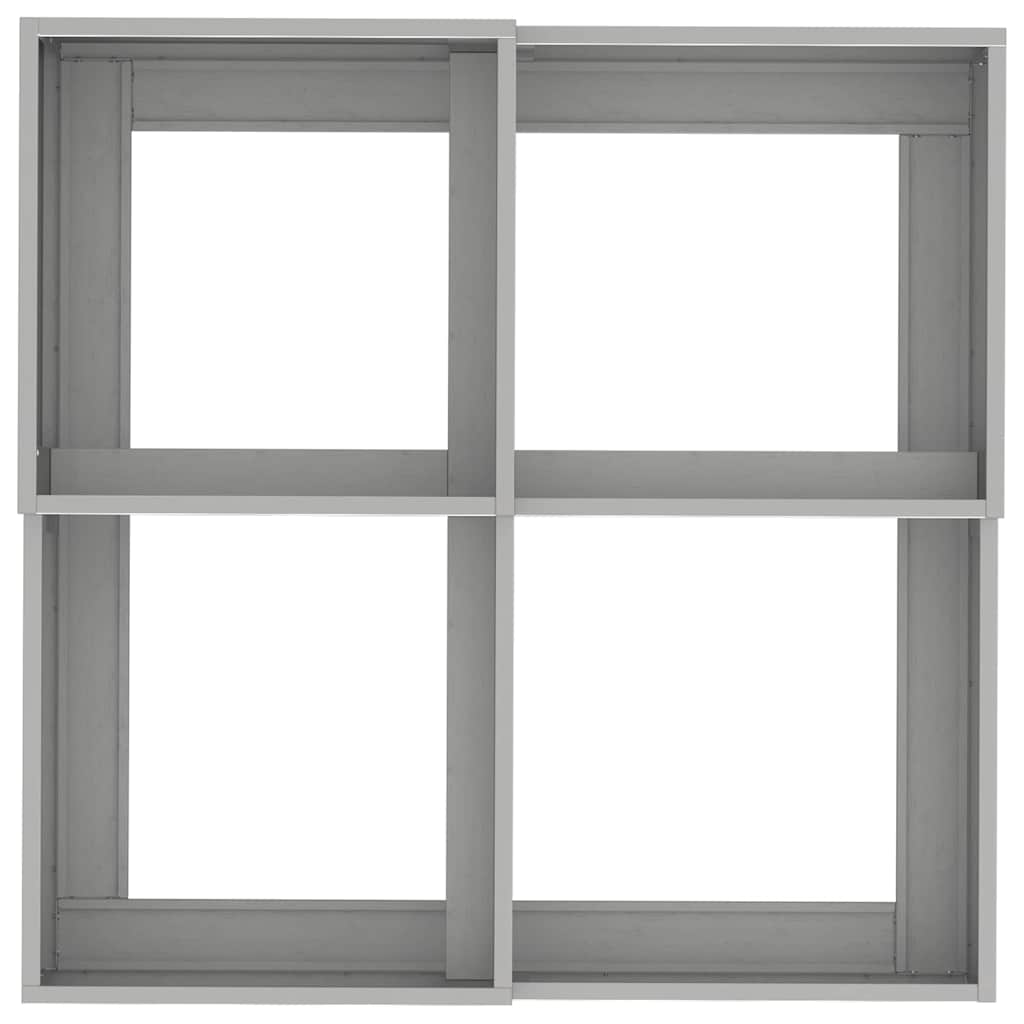 Gartenblumentopf Silber 100 x 100 x 48 cm Edelstahl