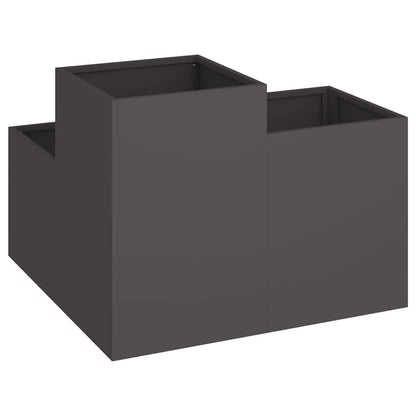 Gartenblumentopf Schwarz 80 x 80 x 60 cm Stahl
