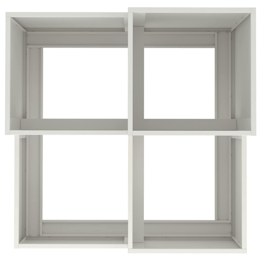 Gartenblumentopf Weiß 80 x 80 x 60 cm Stahl