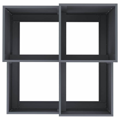 vidaXL Gartenblumentopf Anthrazit 80 x 80 x 60 cm Stahl