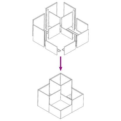 Gartenblumentopf Silber 80 x 80 x 60 cm Edelstahl