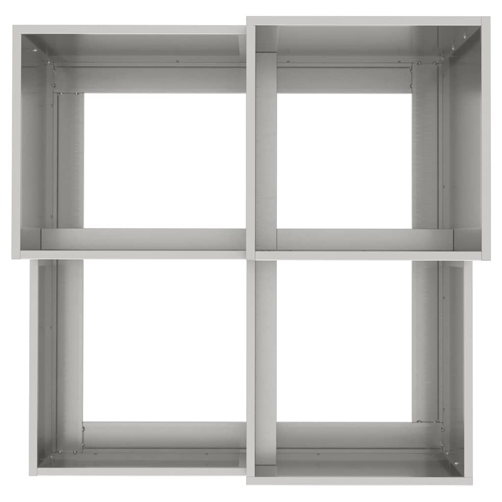 Gartenblumentopf Silber 80 x 80 x 60 cm Edelstahl