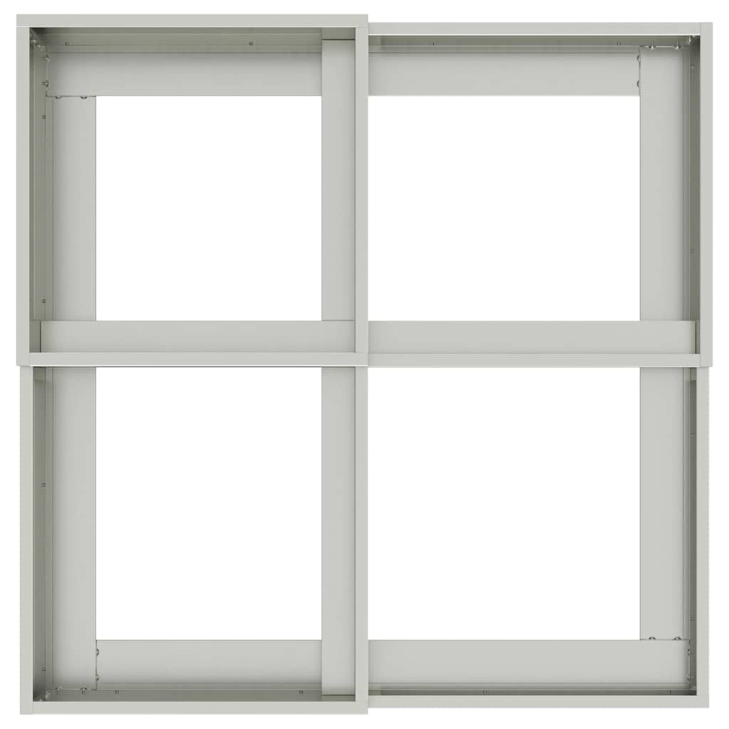 vidaXL Gartenblumentopf Silber 80 x 80 x 60 cm Verzinkter Stahl