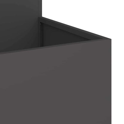 vidaXL Gartenblumentopf Schwarz 100 x 100 x 60 cm Stahl