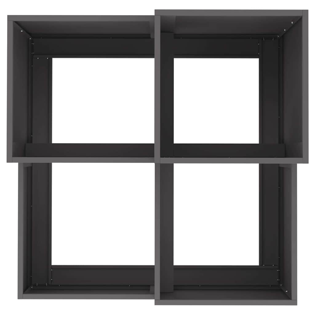 vidaXL Gartenblumentopf Schwarz 100 x 100 x 60 cm Stahl