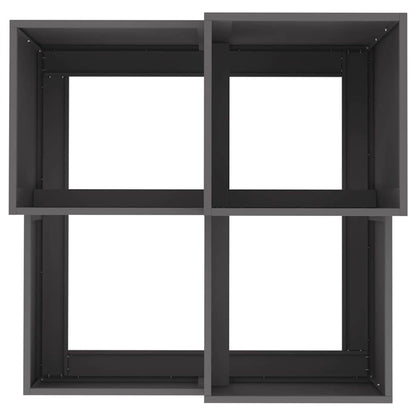 vidaXL Gartenblumentopf Schwarz 100 x 100 x 60 cm Stahl