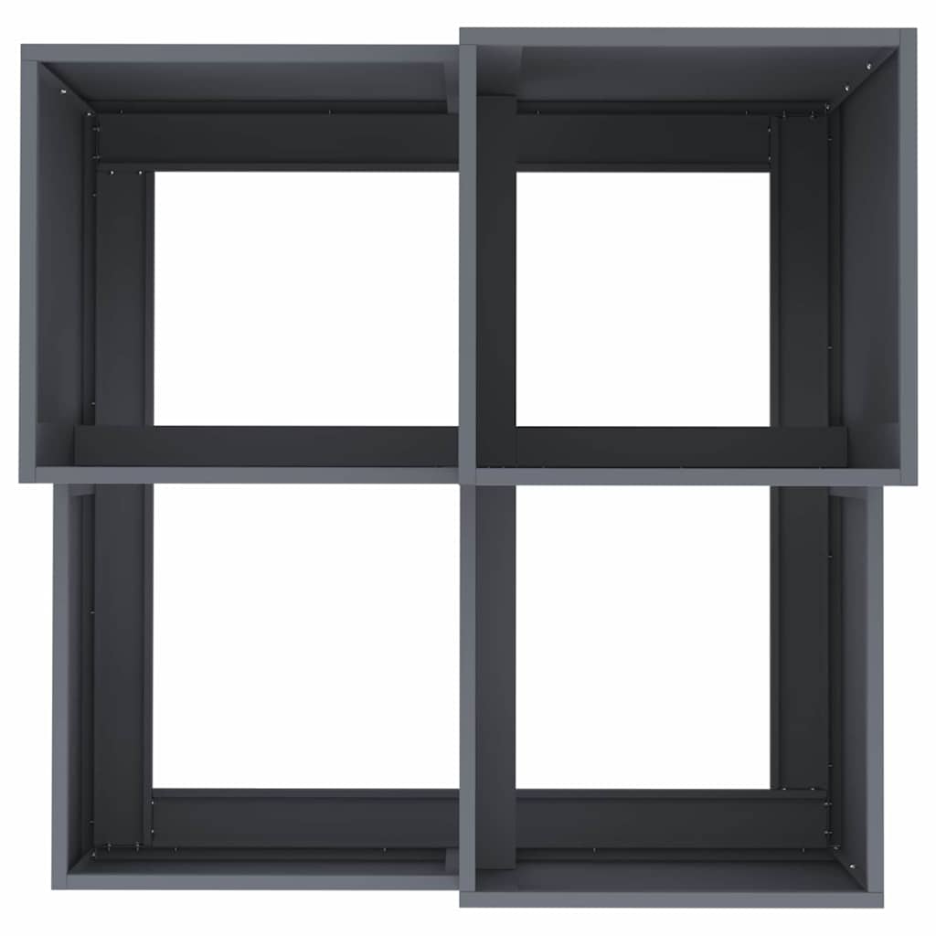 vidaXL Gartenblumentopf Anthrazit 100 x 100 x 60 cm Stahl