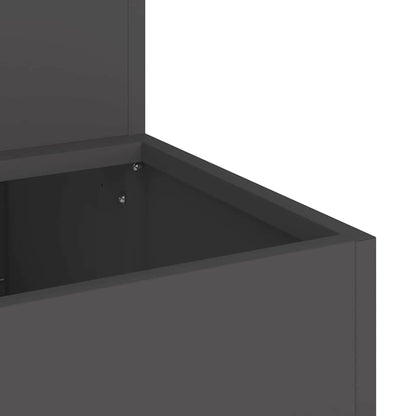vidaXL Garten-Pflanzgefäß Schwarz 100 x 60 x 45 cm Kaltgewalzter Stahl