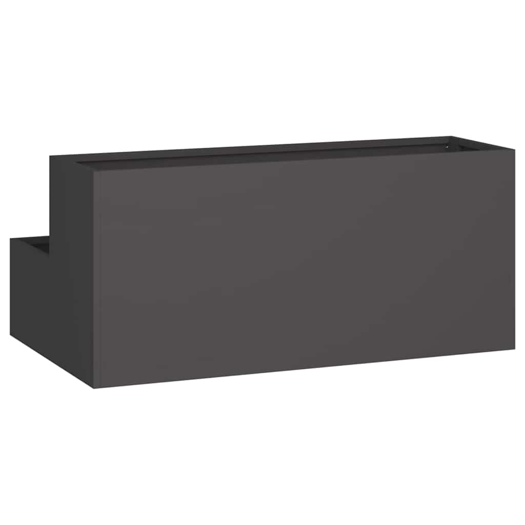vidaXL Garten-Pflanzgefäß Schwarz 100 x 60 x 45 cm Kaltgewalzter Stahl