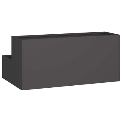 vidaXL Garten-Pflanzgefäß Schwarz 100 x 60 x 45 cm Kaltgewalzter Stahl
