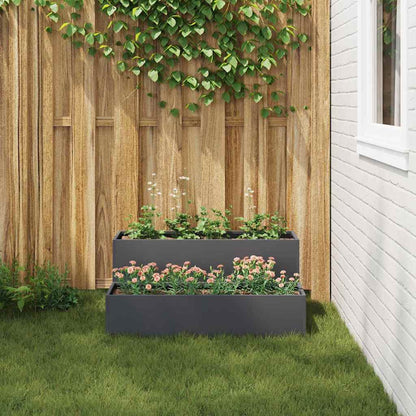 vidaXL Garten-Pflanzgefäß Anthrazit 100 x 60 x 45 cm