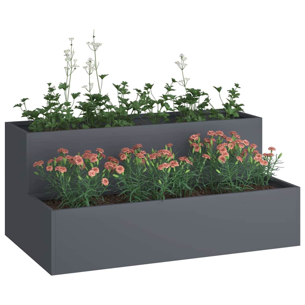 vidaXL Garten-Pflanzgefäß Anthrazit 100 x 60 x 45 cm
