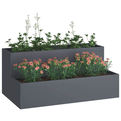 vidaXL Garten-Pflanzgefäß Anthrazit 100 x 60 x 45 cm